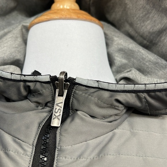 Victorias Secret VSX Sports Reversible Puffer Ombré Gray & Black Coat Size S/p - Picture 4 of 11